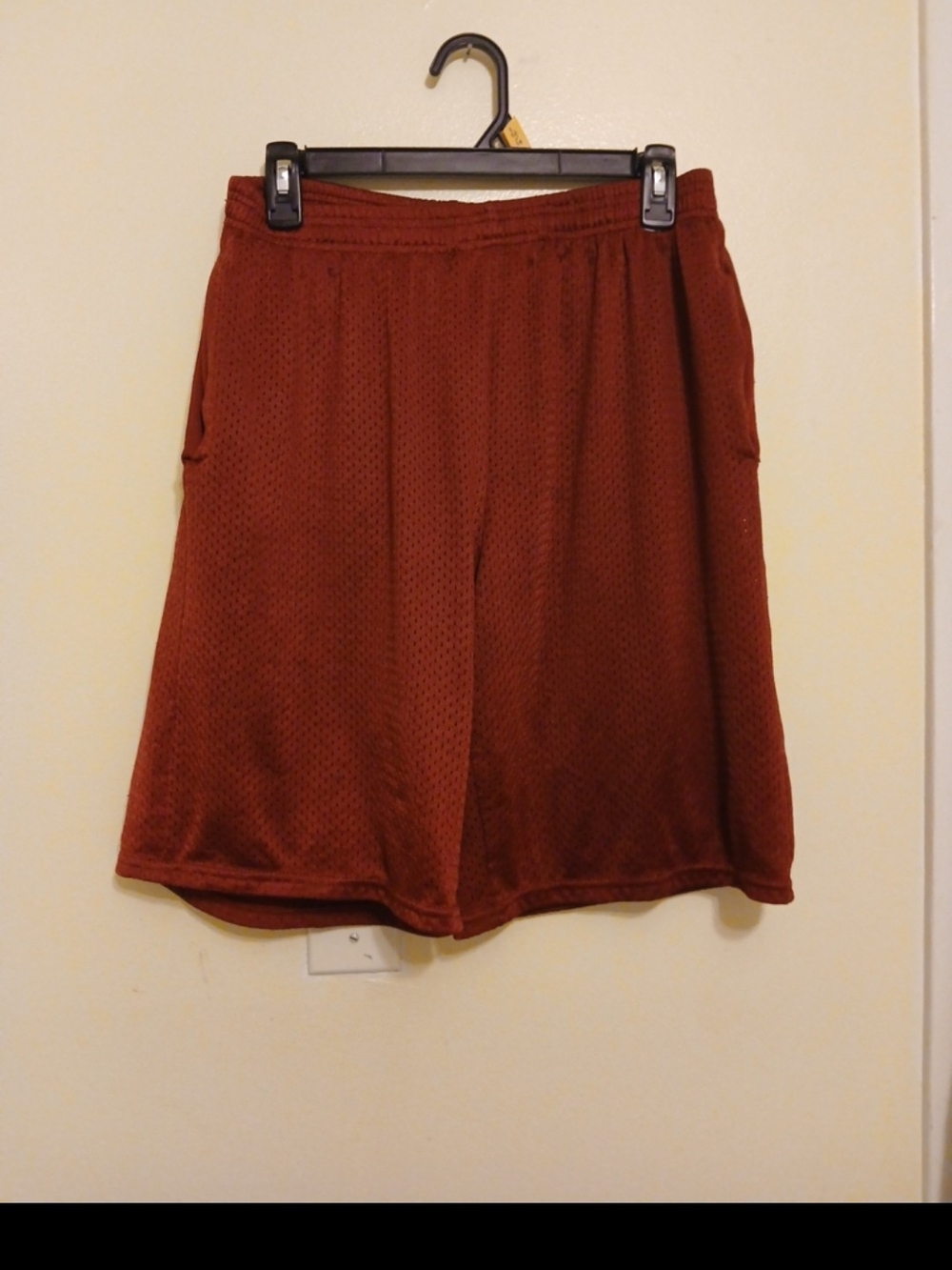 Cougar Men's Athletic Mesh Shorts - Burgundy